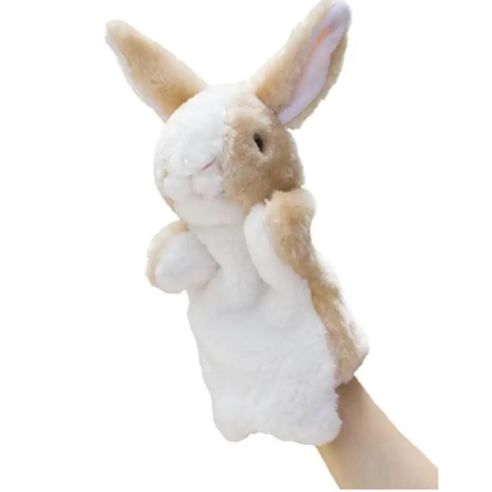 Juguetes de aprendizaje Conejo de peluche Marioneta de mano Animal relleno Dibujos animados suaves 8 colores Niños