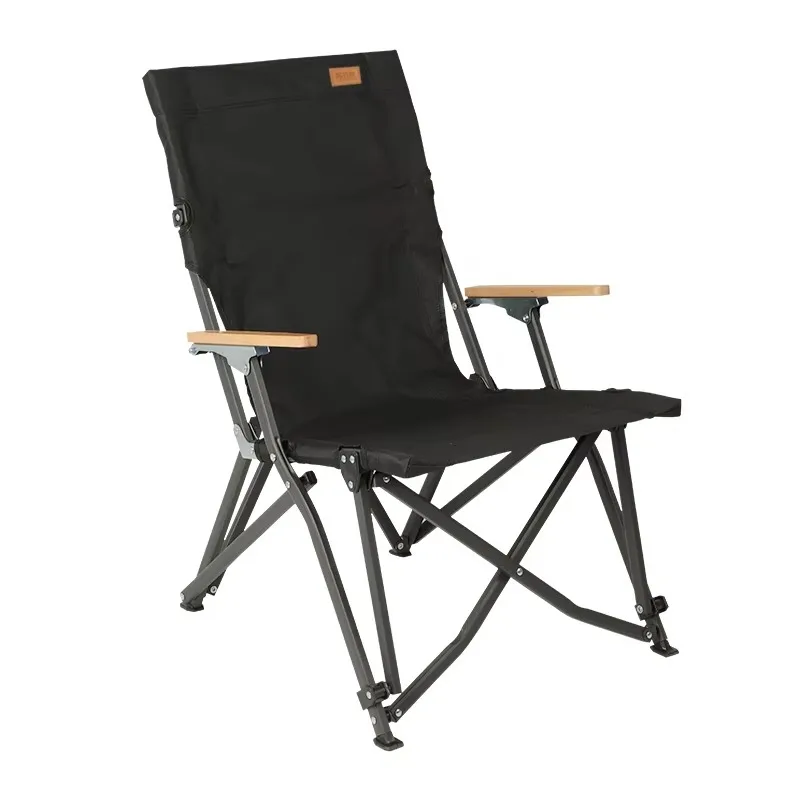 Heavy Duty Beach Chair Foldable Outdoor Lounge Chair  for Patio Garden Backyard Oxford Cloth Camping Picnic Folding Chair