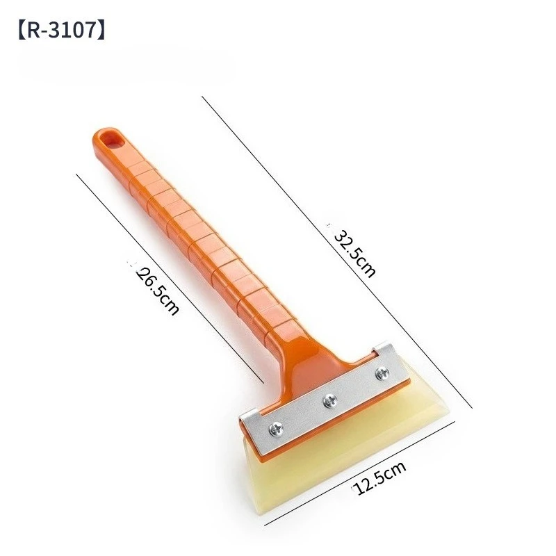 1pc Snow Shovel for Car Flexible Ice Scraper Soft Blade Protect Glass Extended Orange Anti Slip Handle with Hanging Hole Storage
