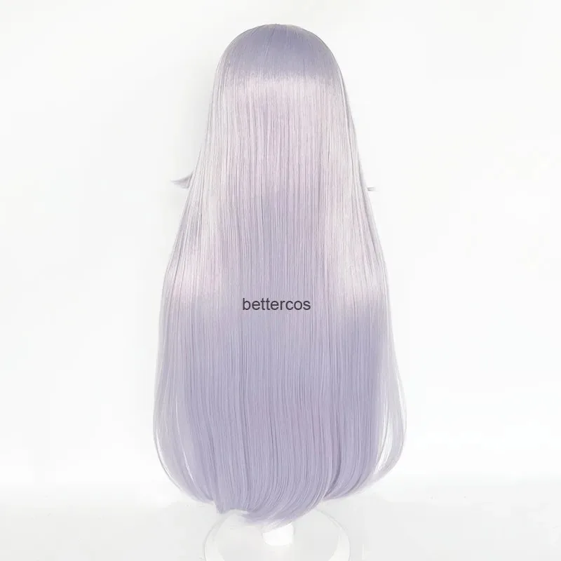 aa69Booette King Boo Long Sliver Purple Mario Bowsette Blonde Heat Resistant Synthetic Hair Cosplay Wigs + Wig