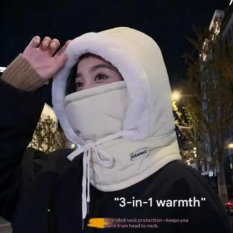 Winter Down Hat With Hood Unisex Thickened Warm Windproof And Waterproof Cap For Men Women Outdoor Skiing Hiking