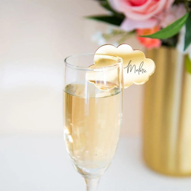 

Personalized Cloud Name Place Card Beverage Tags Baby Shower Party Favor Name Card Table Number Tags
