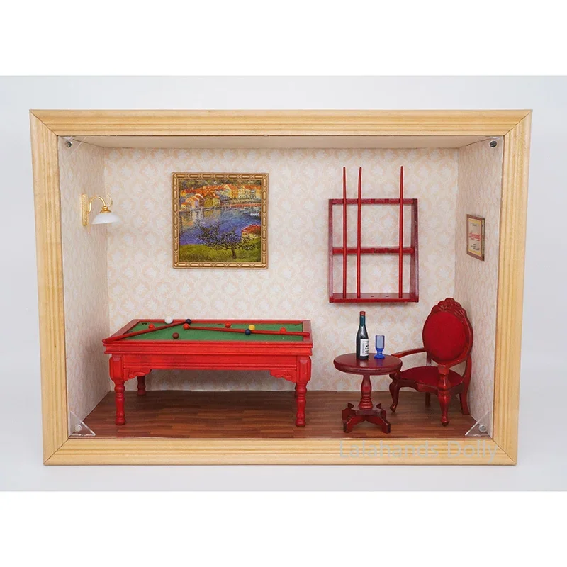 1:12 Dollhouse Stylish Imitation Table Tennis Room Model for Dollhouse Living Room, Study, Furniture Decoration Accessories