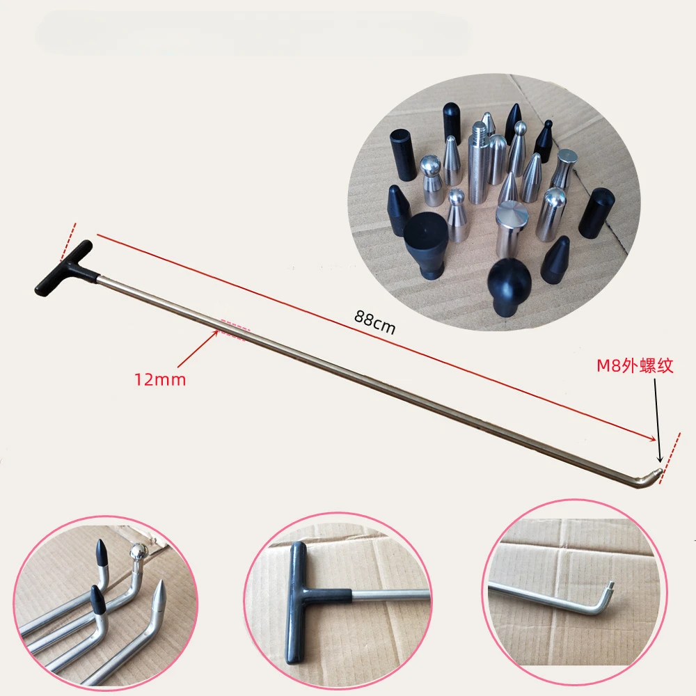 New Auto Body Paintless Dent Repair Removal Tools Dent Removal Hooks Dent Remover Rod Kits Car Crowbar Sheet Metal Tools