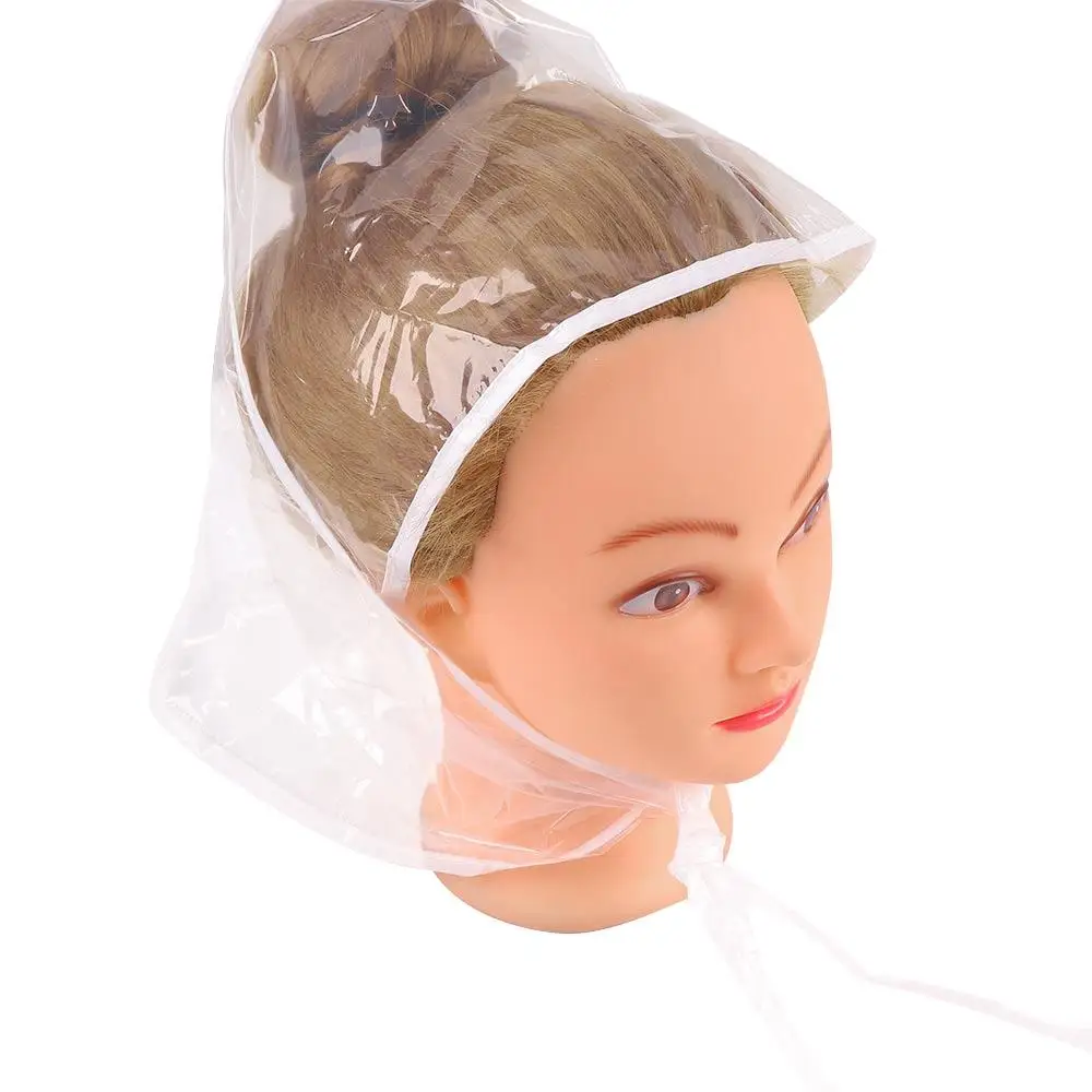 Wasserdichte Kappe Wind Transparent Hut Motorhaube Haar Kapuze