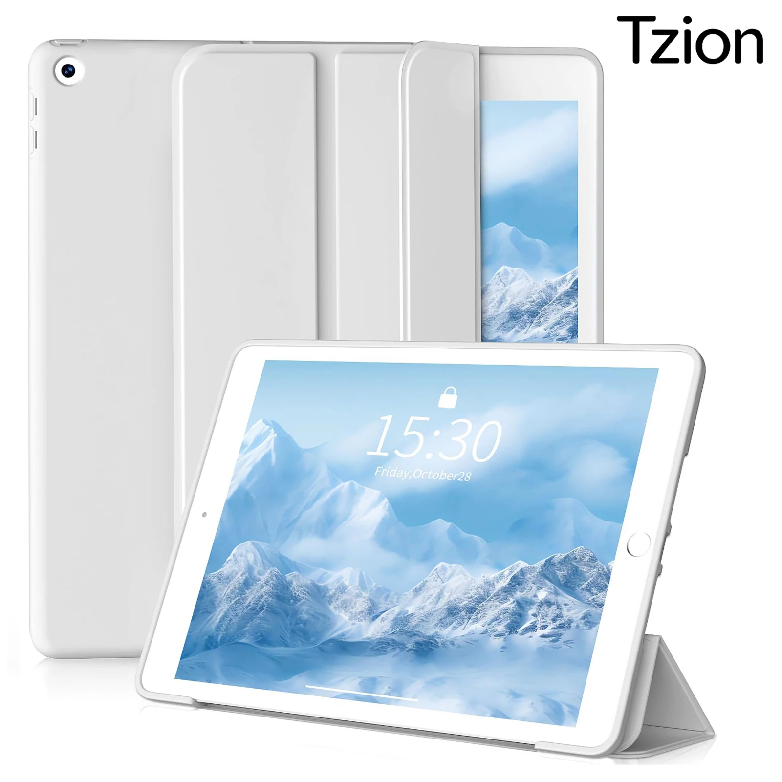 Für Apple iPad 10.2 2019/2020/2021 7./8./9. Generation PU-Leder Flip Smart Cover Magnetische Standhülle mit Auto-Wach-/Schlaffunktion