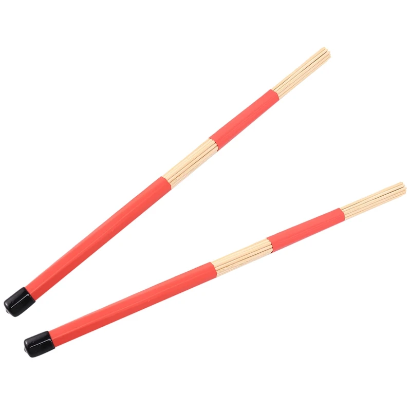 2 Pairs Drum Sticks Brushes Rute Jazz Drumsticks Practical Drumsticks For Skilled Drummers To Create New Sound Of Drum