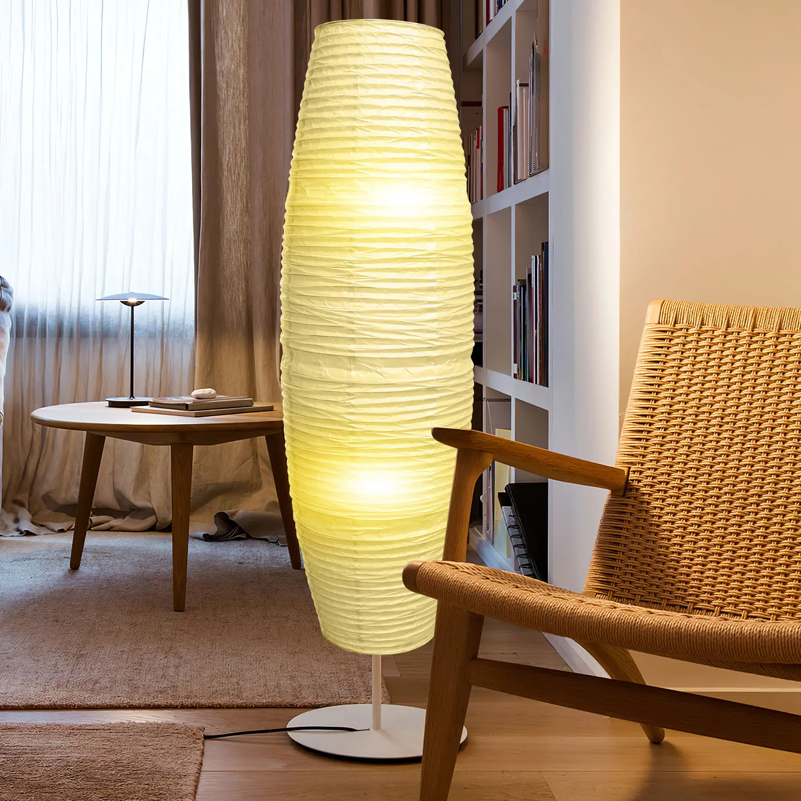 Paper Lamp Shade Floor Lamp Cover Soft Light Diffuser for Bedroom Bedside Living Room Decor 1 Piece