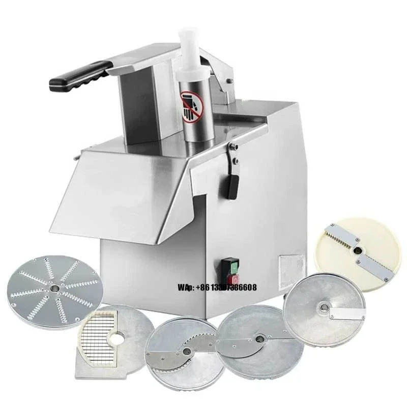 Commercial Multi Function Electric Vegetable Fruit Slicer Shredder Potato Dicer for Restaurant with 6 Blades