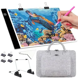 New A4/A5 Three Level Dimmable Led Light Pad Drawing Board Pad Tracing Light Box Eye Protection Easier for Diamond Painting