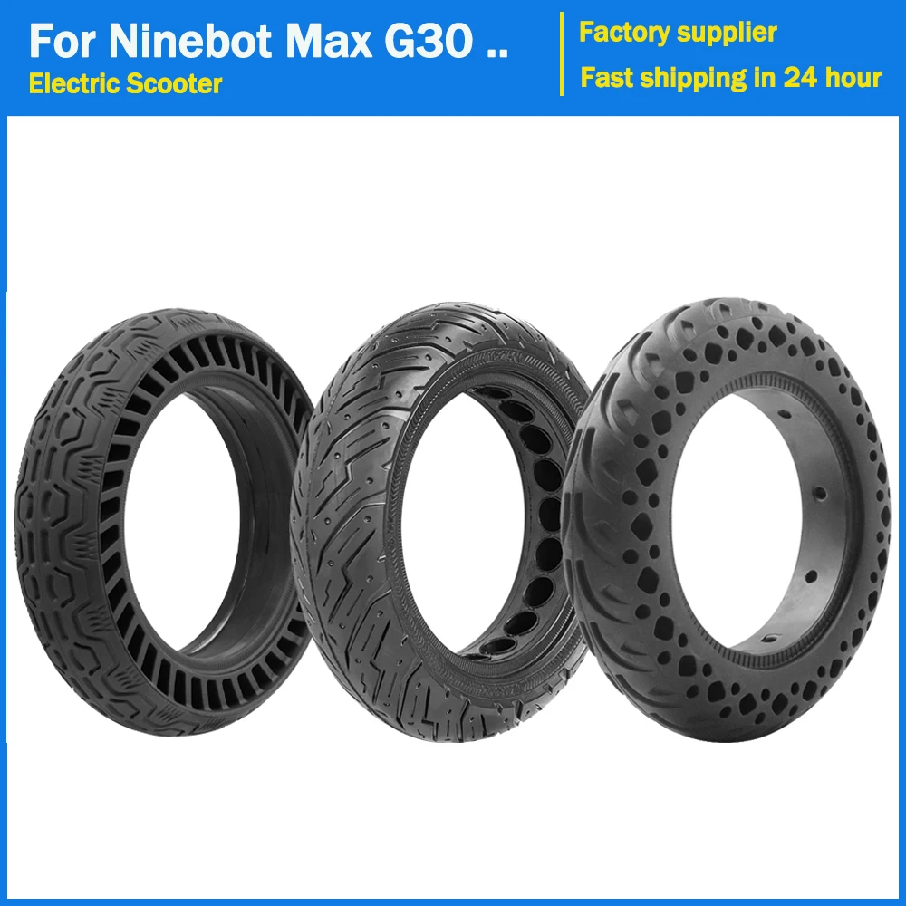 

10x2.5 цельнолитые резиновые шины для Ninebot Max G30 электрический скутер Kickscooter 10-дюймовый непневматический сотовый сменный Tyes