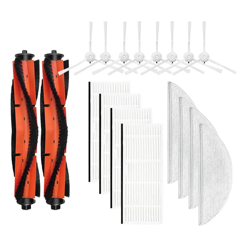 LITE-Für Xiaomi Lydsto R1 / R1 Pro Roboter Staubsauger Ersatz Ersatzteile Hauptbürste Seitenbürste Hepa-Filter Mopp Lappen