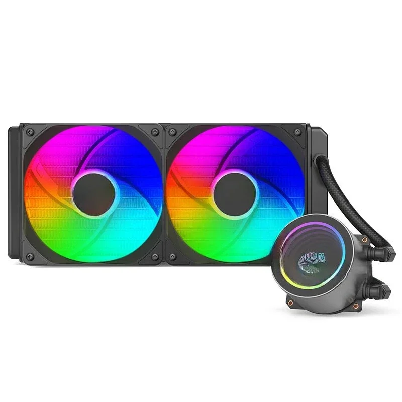 ARGB integrated water-cooled radiator computer cpu silent colorful black and white