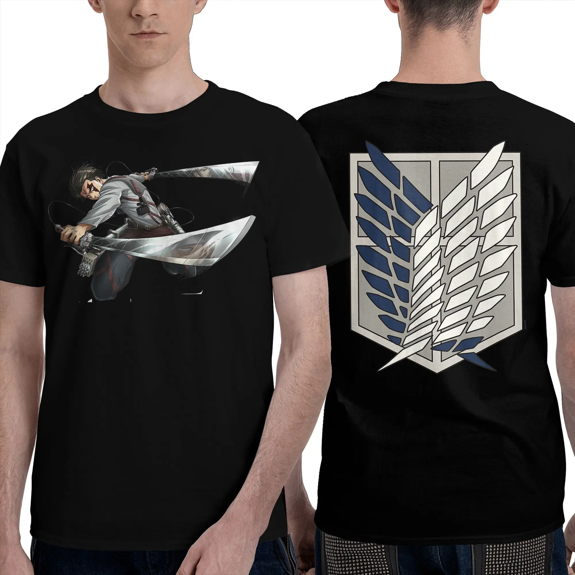 Attack on Titan Scout Regiment Shield AOT Anime Summer  T Shirts Cotton Harajuku Tshirt For Men Short Sleeve Clothing