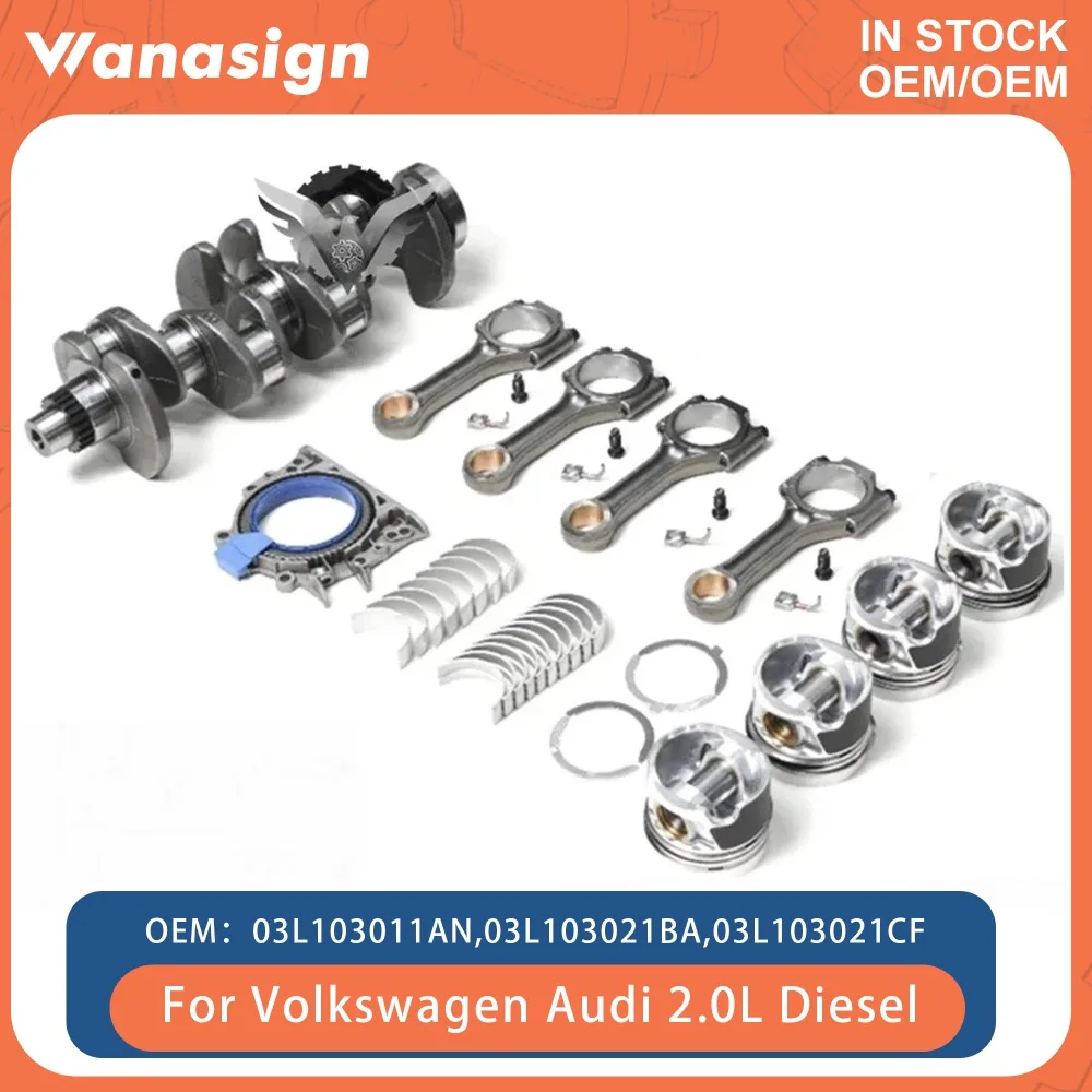 محرك العمود المرفقي ربط قضيب المكبس تحمل مجموعة STD صالح 2.0 L لأودي A4 A6 Q5 VW باسات CDB CDC CNE 2.0L 10-20 ديزل #1