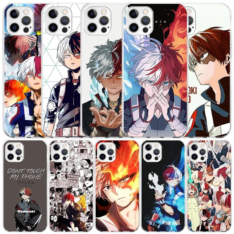 My Hero Todoroki Shoto Phone Case For IPhone 16 15 14 13 12 11 Pro Max Mini XR XS X 7 Plus 8 + SE 2020 Soft TPU Back Cover