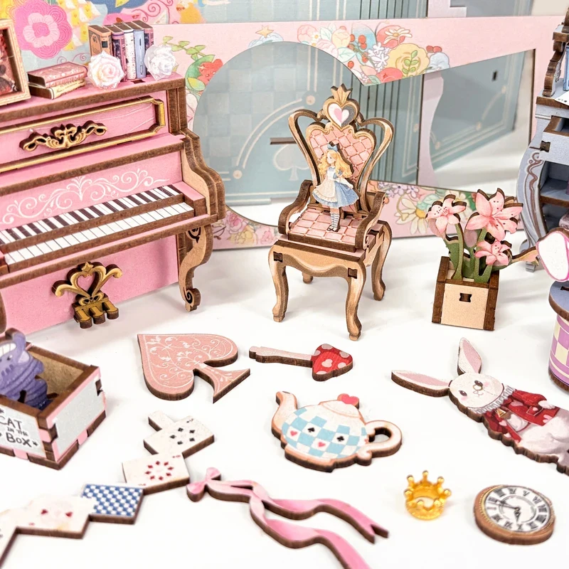 Kit de modelo en miniatura par - Diy Wooden Book Nook Kit Shelf Insert reseña y precio