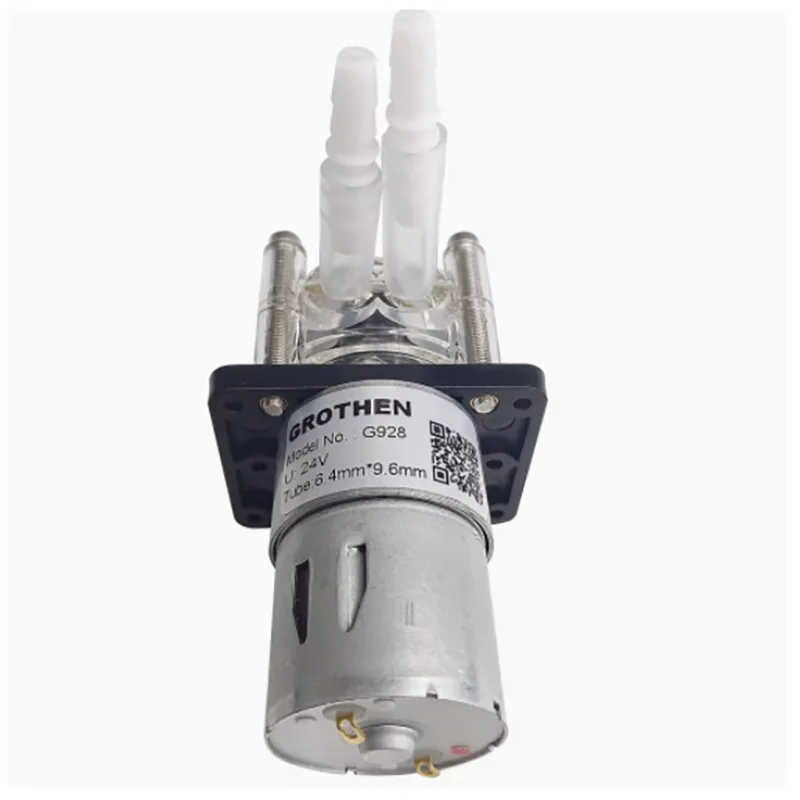 高流量ペリスタルティックポンプ、取り付け簡単なペリスタルティックポンプ、12V/24V定量ポンプ、真空ポンプ、500mL/minフラットバージョン