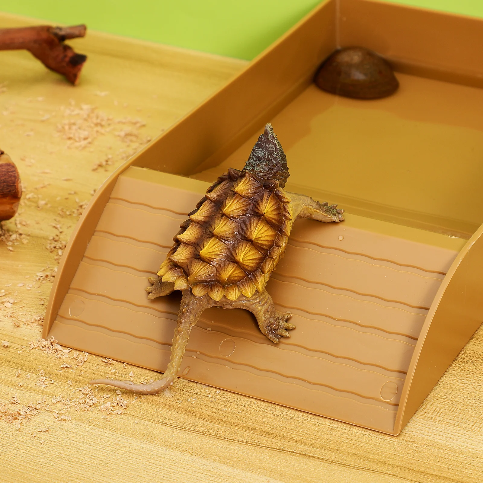 

Tortoise Bathing Pool Large Reptile Water Dish Turtle Soaking Habitat With Ramp Spacious Basking Platform Easy Clean Terrarium