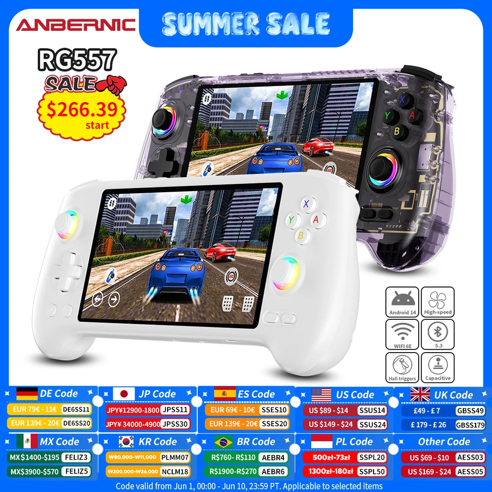 ANBERNIC RG557 Handheld Game Console 5.48