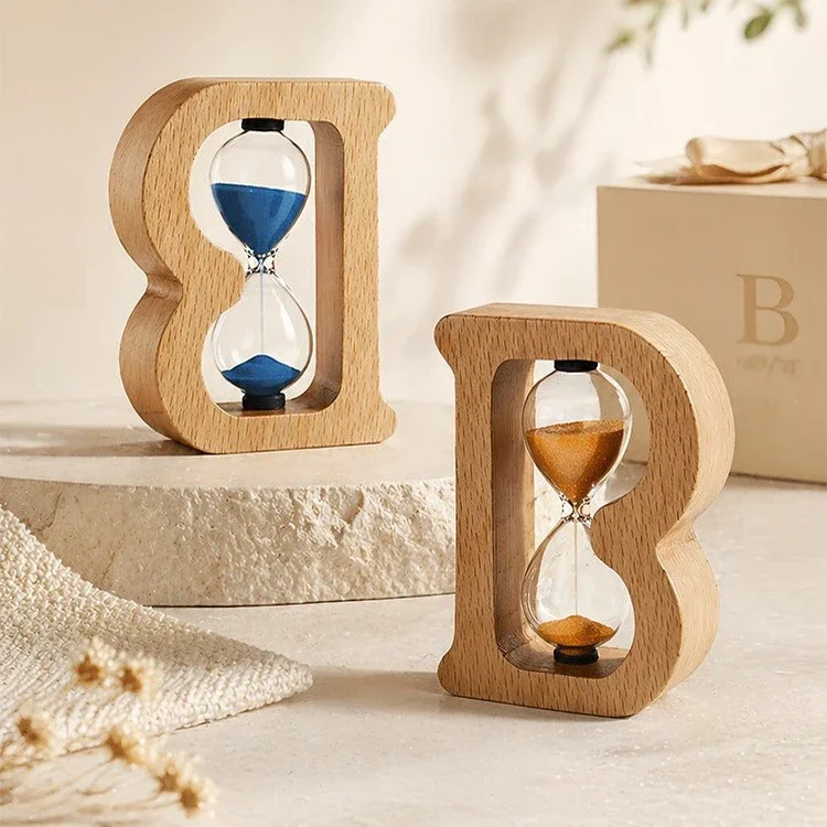 New Wooden Frame Hourglass Sand Timer Kitchen School Modern Crystal Hour Glass Sandglass Sand Clock Tea Timers Decoration