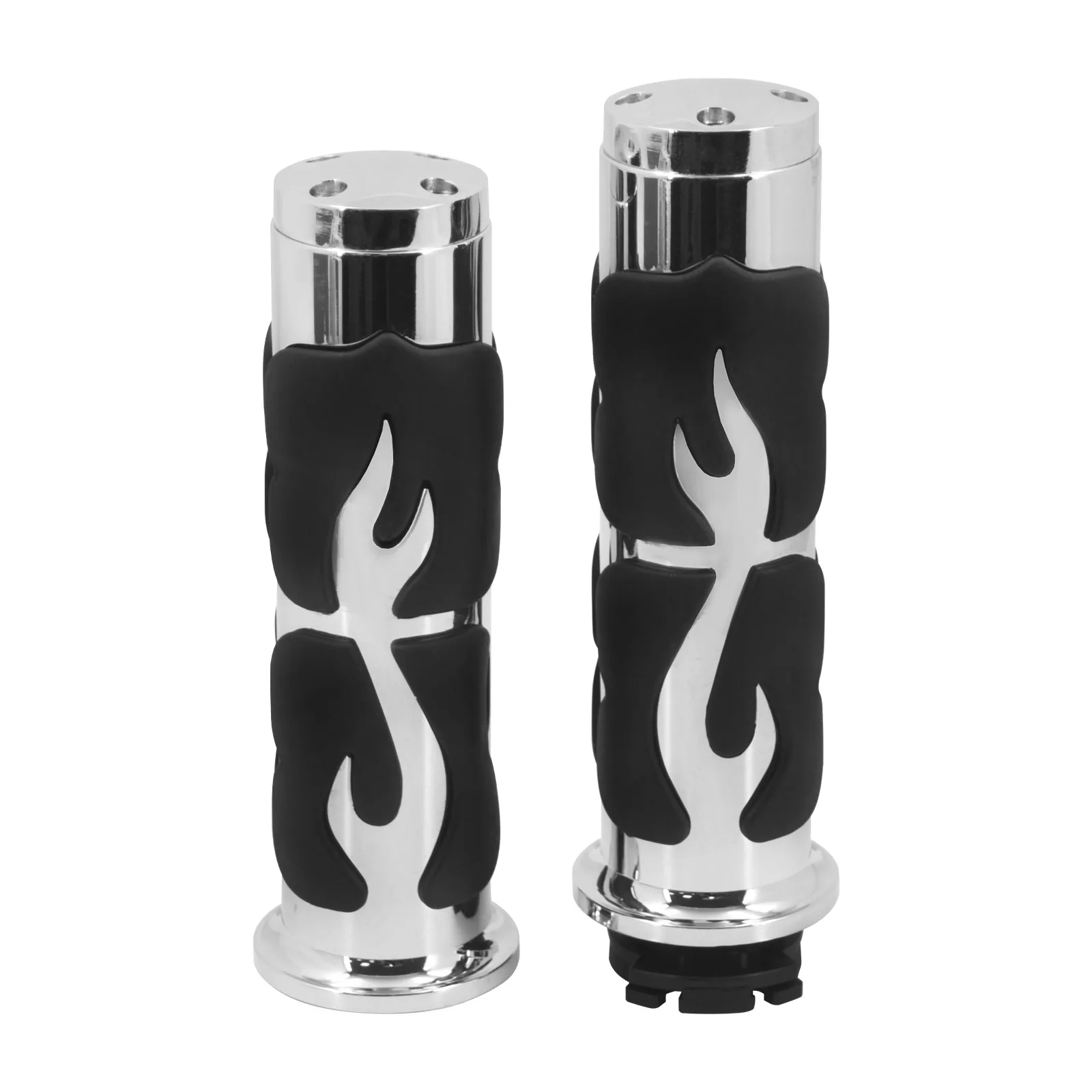 Motorcycle Hand Grips for Harley Dyna Softail, Retro Flat Pointed Handlebar Grips Universal Fit
