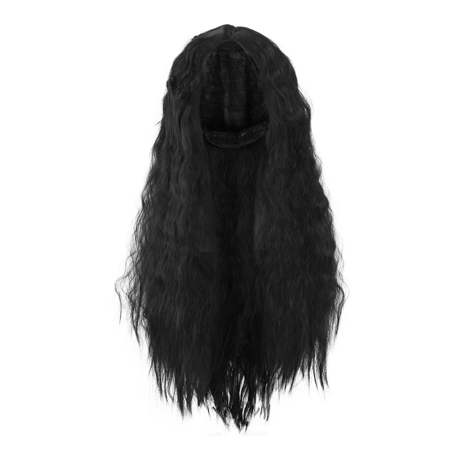 Fashion Black Synthetic Wig Long Curly Wavy Wigs Natural Full Wigs For Women Cosplay Party Heat Resistant Natural Hair Line