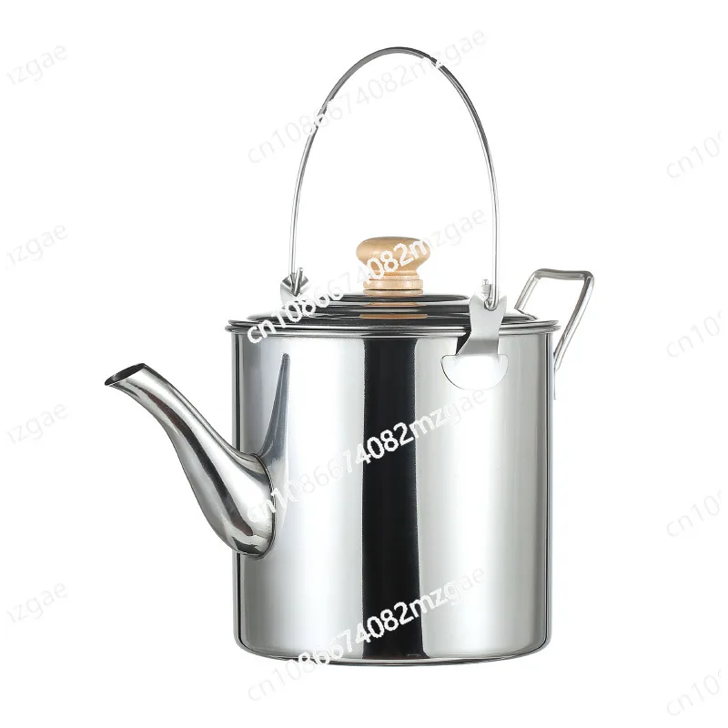 

Outdoor camping stainless steel hanging pot large capacity portable kettle