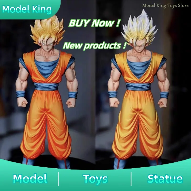

In Stock 32cm Dragon Ball Anime Figures Son Goku Figures Super Saiyan 2 PVC Statue Collection Model Desk Ornament Gifts Toys