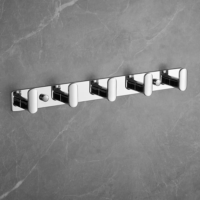 SUS 304 Stainless Steel Hooks Bathroom Fixture Hardware Accessories Robe Hooks Perforated Installation Modern Minimalist Design