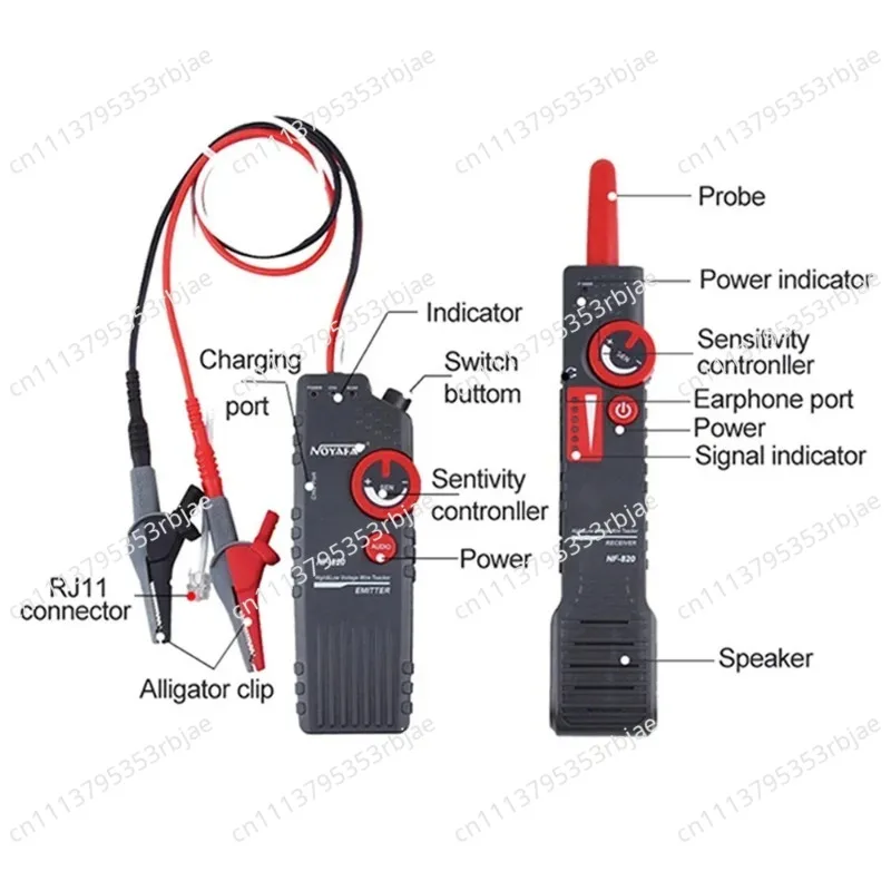 Multifunction NOYAFA NF-820 Cable Finder, Underground Wire Locator, Anti-Interference High Low Voltage Network Wire Tracker