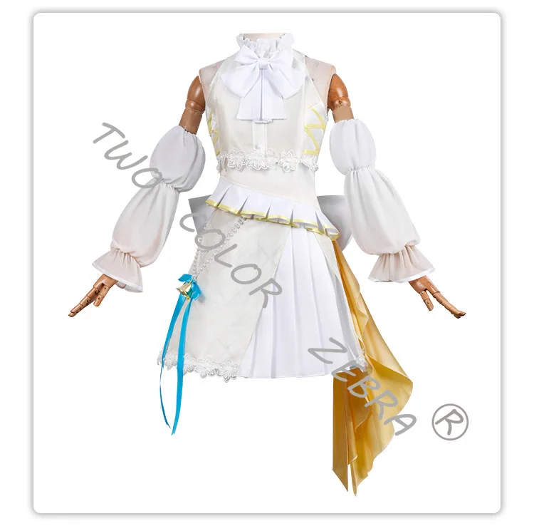 Momoi Airi Hanazono Ichika Cosplay Costume Pink & White Frilled Dresses with Bows & Bells Set for Idol Stage Performance Dress - view 6