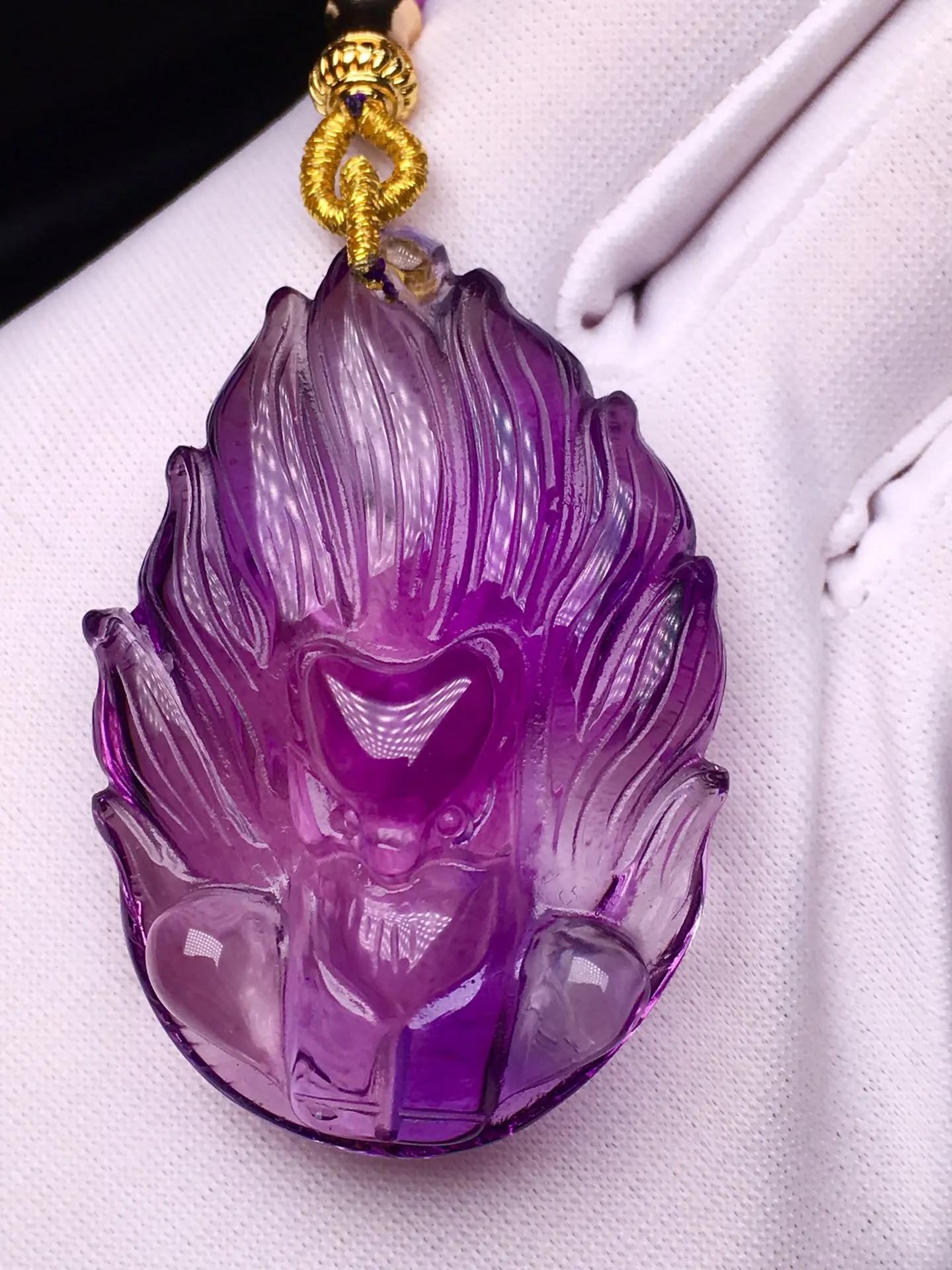 

Natural Purple Amethyst Quartz Pendant Fox Necklace 41.27.15mm Amethyst Jewelry Beads Women Men Necklace Brazil AAAAAA