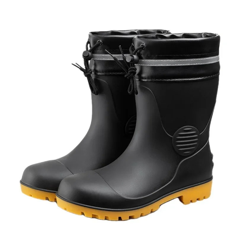 Imagem -02 - Homens Anti Impacto Anti Punção Anti Slip Rainboots Sola de Tendão de Vaca Sapatos de Borracha Resistentes ao Desgaste Local de Construção