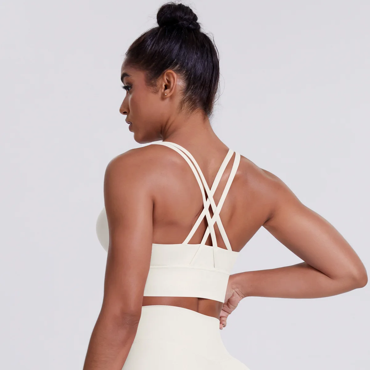 Women Back Cross Strap Sports Bra Tank Top Push Up Running Sexy Sport Bra Breathable Soft Fitness Underwear Women's Yoga Bra