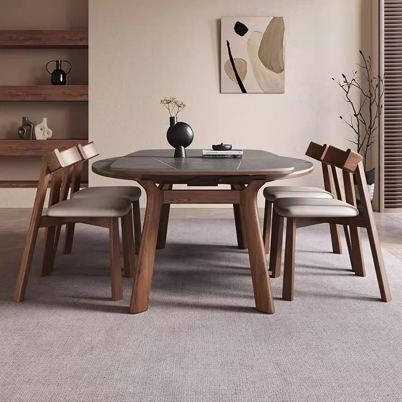 

Mid Century Modern Dining Table Luxury Nordic Designer Extendable Dining Table Restaurant Center Mesas De Jantar Home Furniture