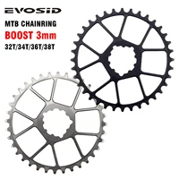 Platos y bielas redondos para bicicleta de montaña, corona para GXP 3mm Offset BOOST, 32T-38T, Sram XX1 XO1 X1 GX XO X9