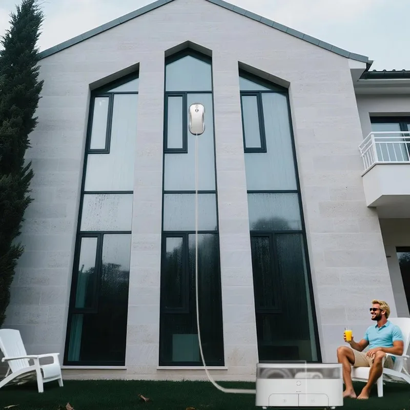 Intelligent Dual Water Jet Vacuum Cleaner Robot Factory Price Smart Window Cleaning for Outdoor Car RV Electric Glass Cleaner