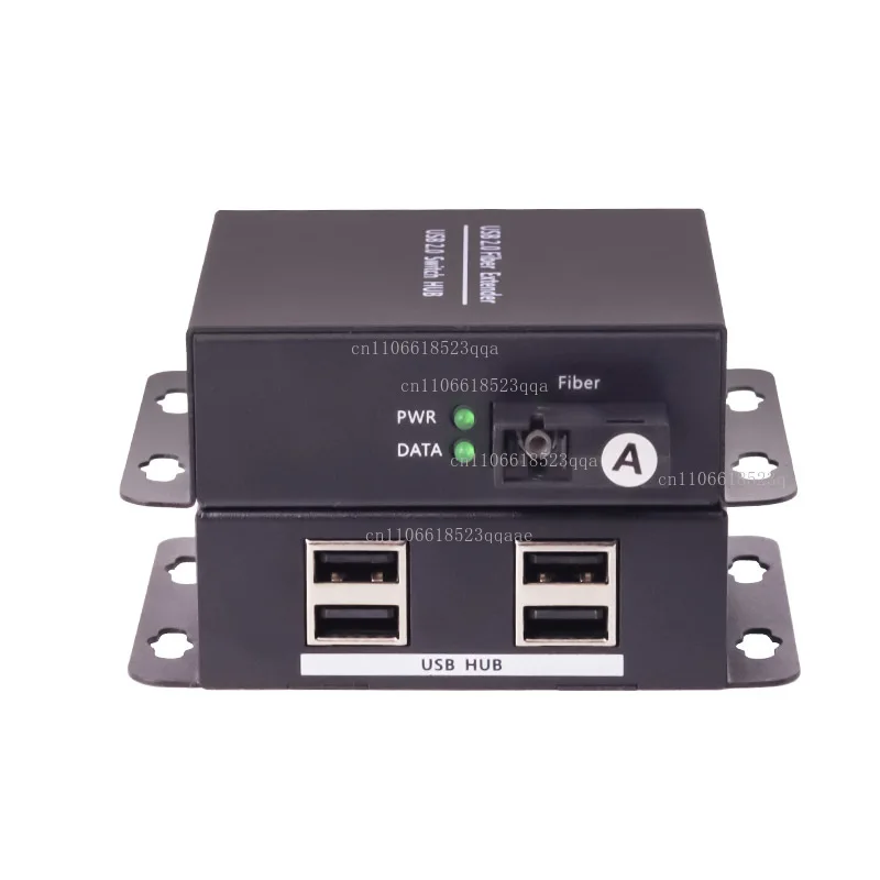 USB to Fiber Optical Media Converter over SM Fiber Cable up to 10KM USB2.0 1 Input 4 Output