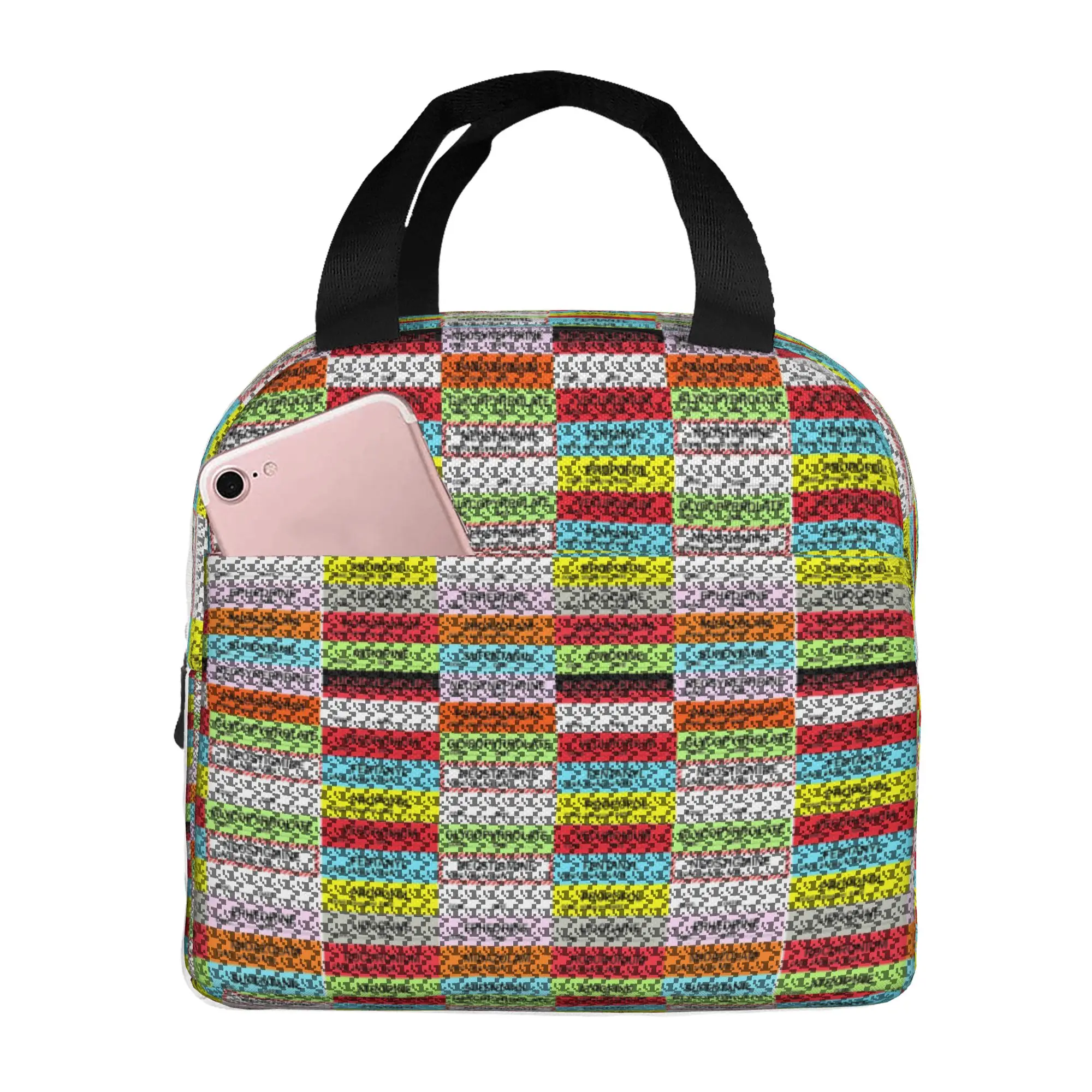 Medical Nurse Anesthesia Medication Labels Insulated Lunch Bags for Women  Resuable Thermal Cooler Food Lunch Box School