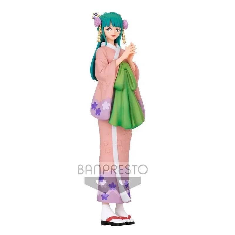 Original Bandai One Piece Kozuki Hiyori DXF THE GRANDLINE LADY EXTRA KOMURASAKI Action Figures Anime Figurine Toys 16cm PVC