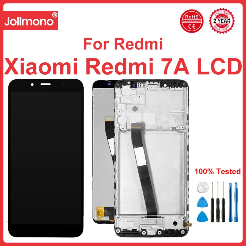 Per Xiaomi Redmi 7 Redmi 7A Redmi 8 Redmi 8A Display LCD con sensore digitalizzatore Touch Screen con cornice con kit