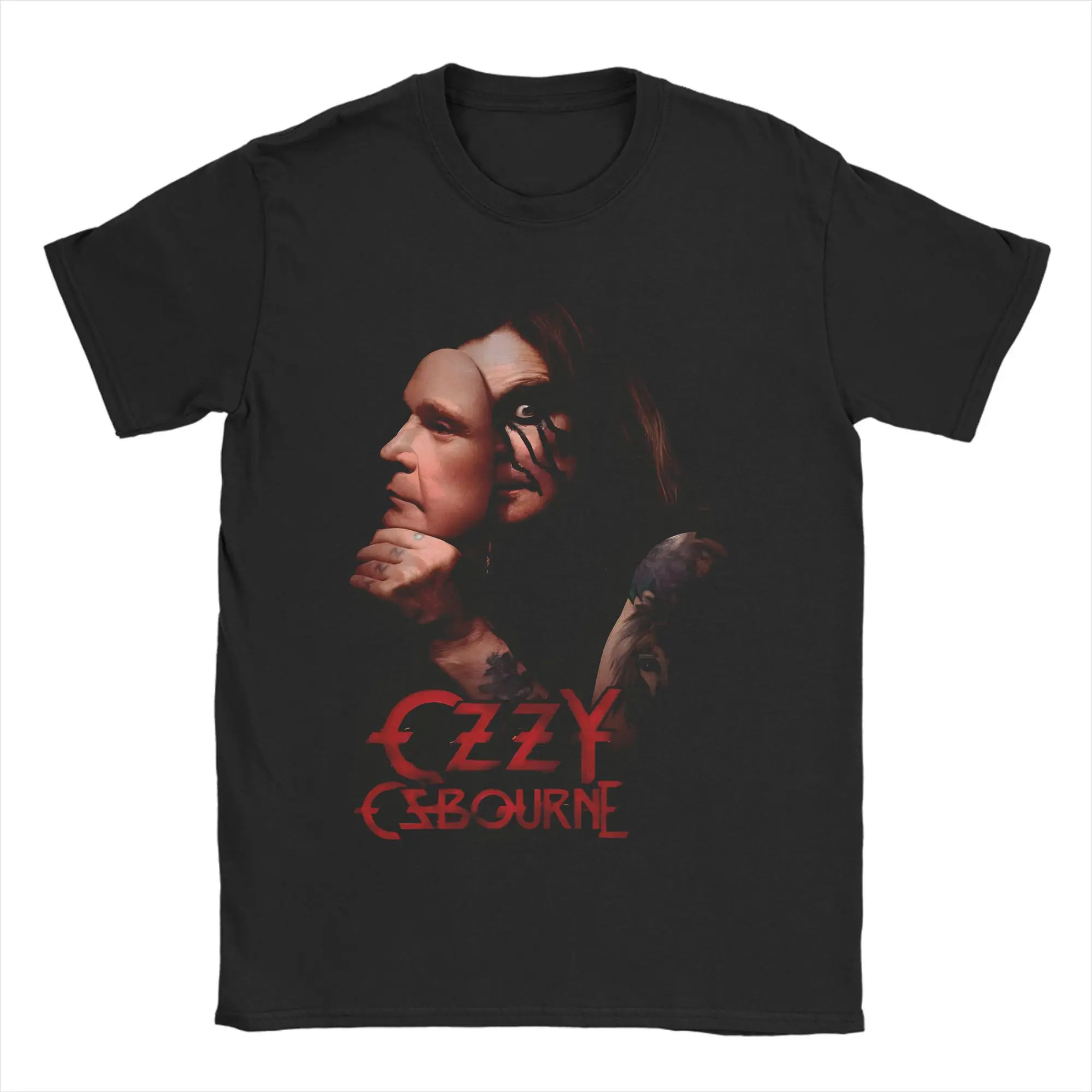 

Черная футболка Sabbath Ozzy Osbourne, мужская хлопковая футболка в стиле ретро Y2K, летняя футболка в стиле хип-хоп с круглым вырезом, оптовая продажа, топы больших размеров