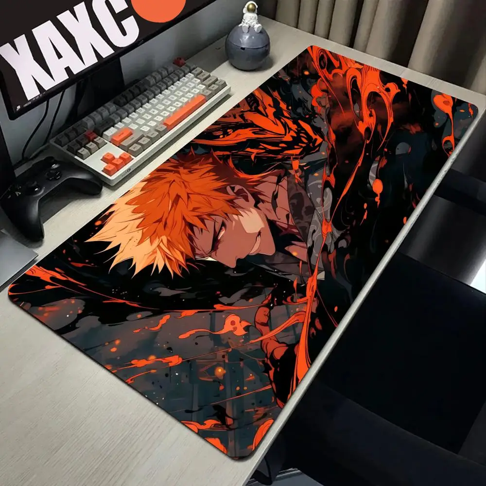 

XXL Mousepad Popular Anime Bleach Locking Edge Mouse Pad Pc Gamer Cabinet Carpet Office Computer Desk Mat Custom Keyboard Mats