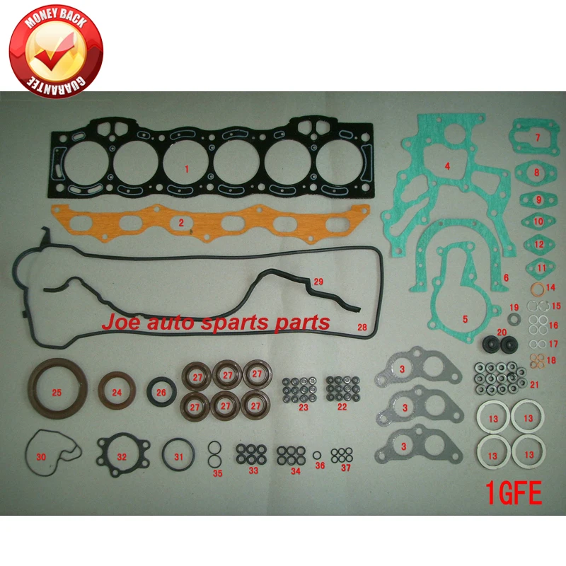 1GFE 1G-FE Engine complete Full Gasket Set kit for Toyota CRESSIDA SALOON 2.0L 1988CC 1982-1996 04111-70062 50251200 04111-70061