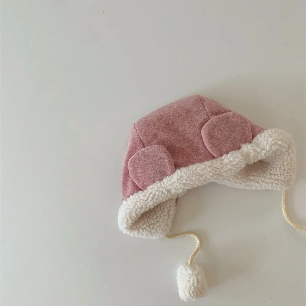 Schöne süße Bärenohrenmütze Winter dicke Baby Beanie Mütze warme Fleece Gehörschutzmütze Kinder