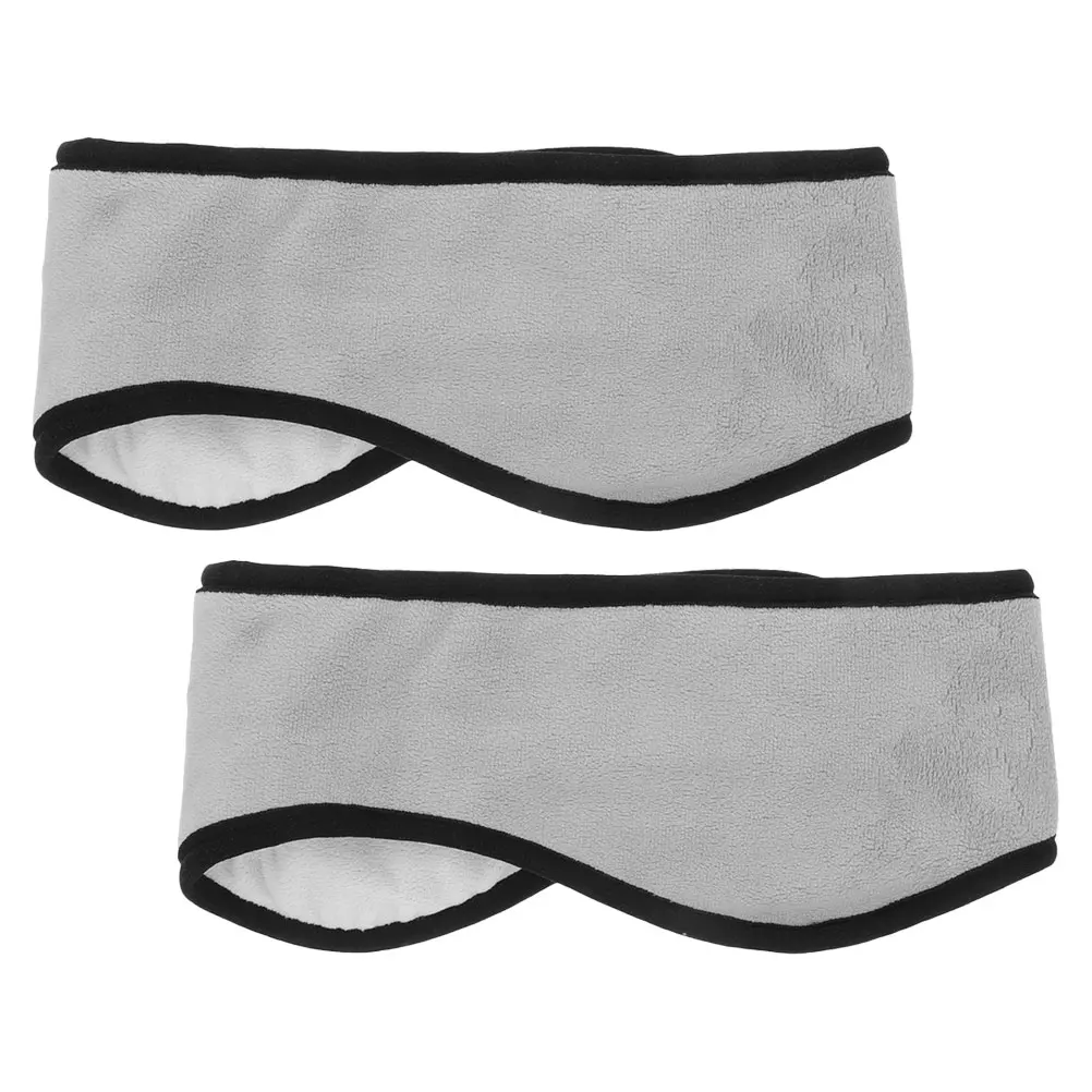 

2 Pcs Sleep Earmuffs Warm Ear for Winter Velvet Covers Cold Weather Noise Adjustable Soundproof Band