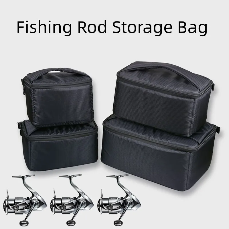 S/M/L/XL Spinning Fishing Bag Case Cover Fishing Reel Bag Shockproof Waterproof Fishing Tackle Storage Case For 1-2 Fishing Reel