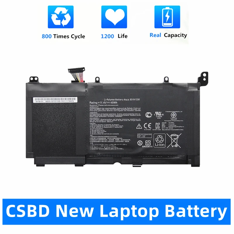 

CSBD New Genuine B31N1336 Battery for ASUS VivoBook C31-S551 S551L S551LB S551LA R553L R553LN R553LF K551L K551LN V551L V551LA