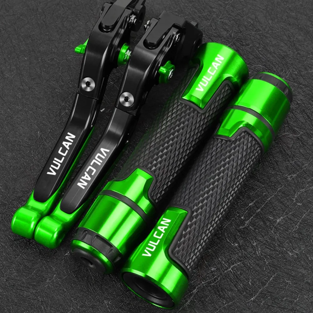 

Vulcan Motorcycle Folding Adjustable Brake Clutch Levers Handlebar Grip Ends For Kawasaki Vulcan S/Cafe/650 S/EN/VN650 2015-2023